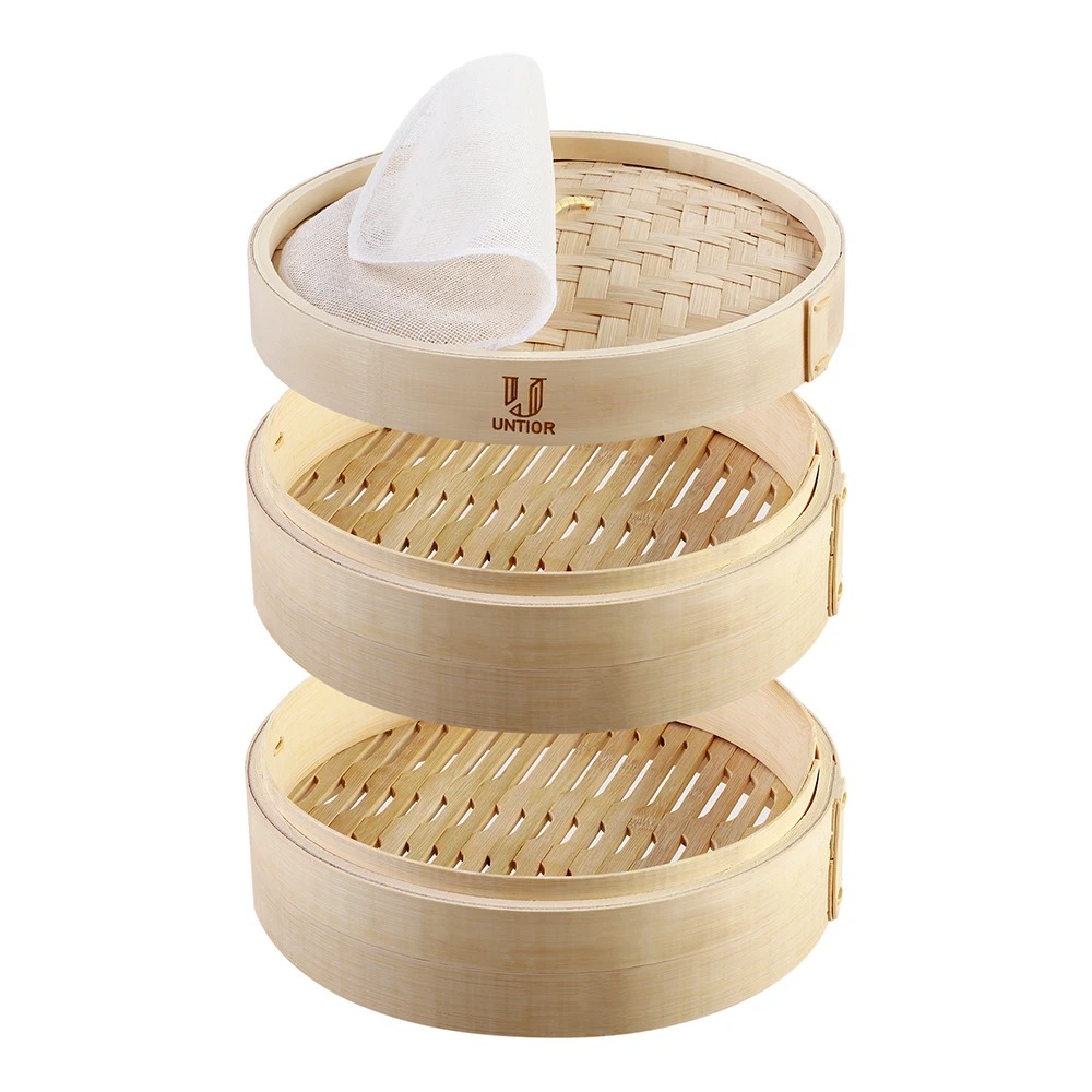Bao Steamer Bamboo - Cesta De Vapor De Bambu Com