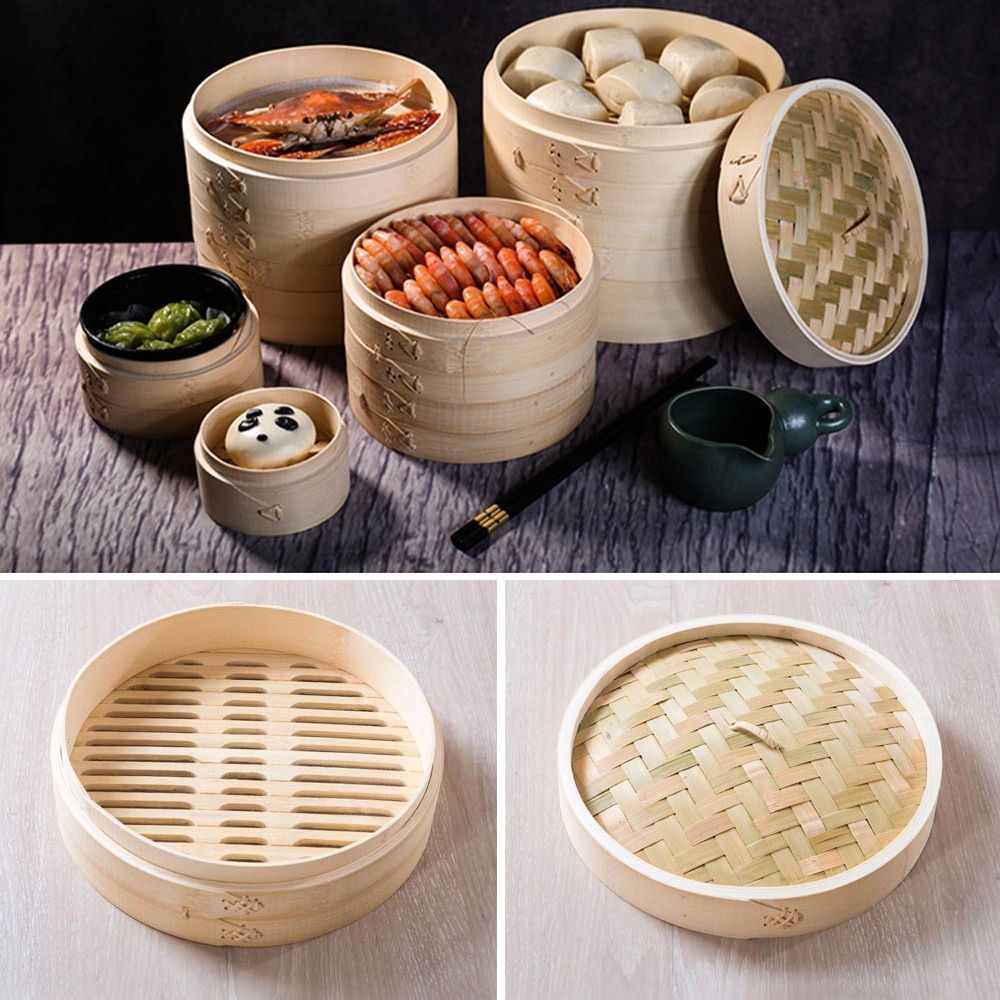 Bao Steamer Bamboo - Cesto de Bambu para Cozinhar a