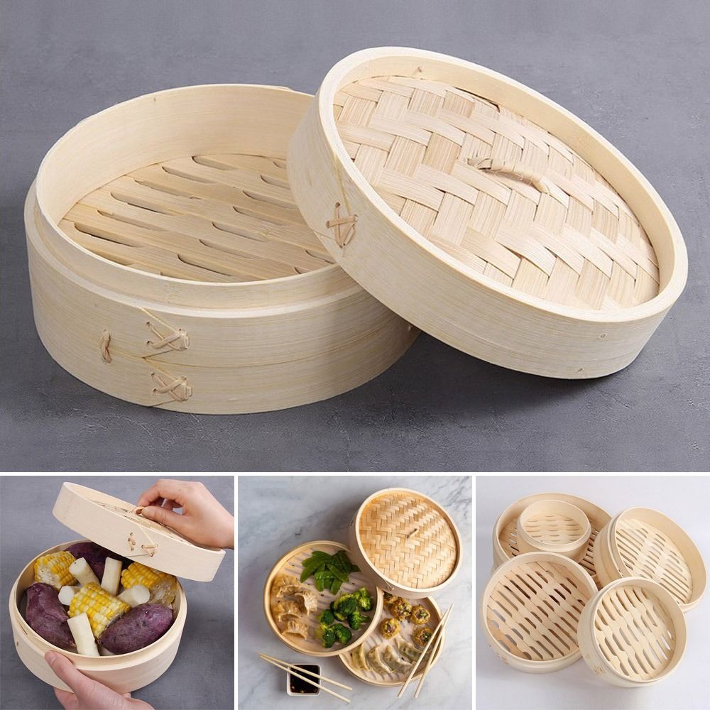 Vaporera de Bambu Chinesa com  - Bao Steamer Bamboo avaliação e preço